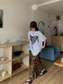 Latest Trendy Animal Print Satin A-Line Skirts